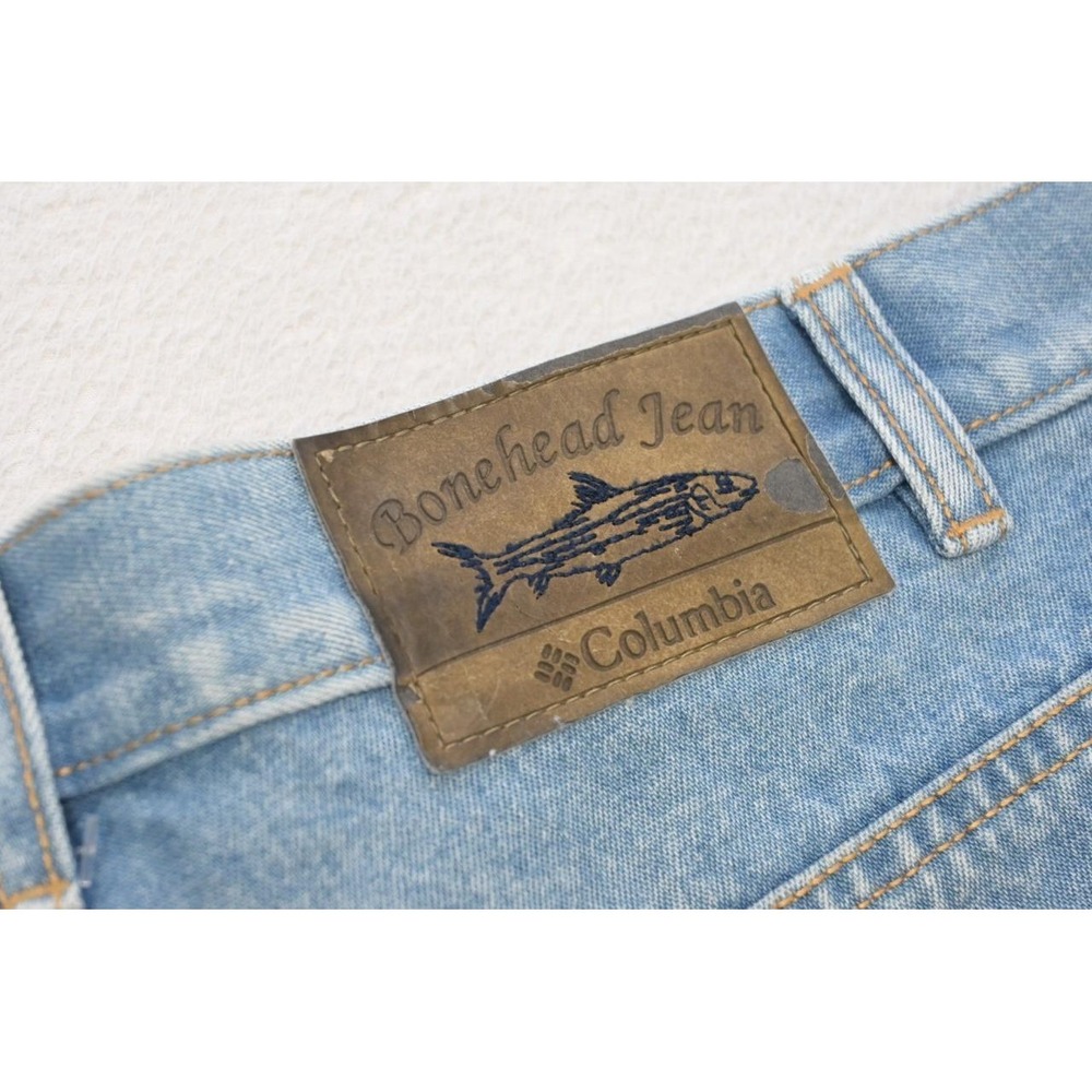 Columbia Bonehead Straight Blue Denim Jeans Rugged Camp Mens Size 40‎ x 32
